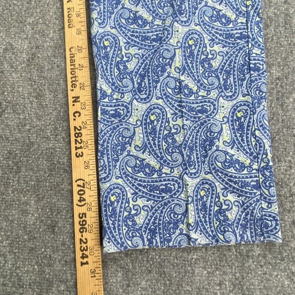 Vtg Tommy Hilfiger Pants Women's 31x30 Blue Paisley Boho Retro Y2K Lightweight - Picture 5 of 12